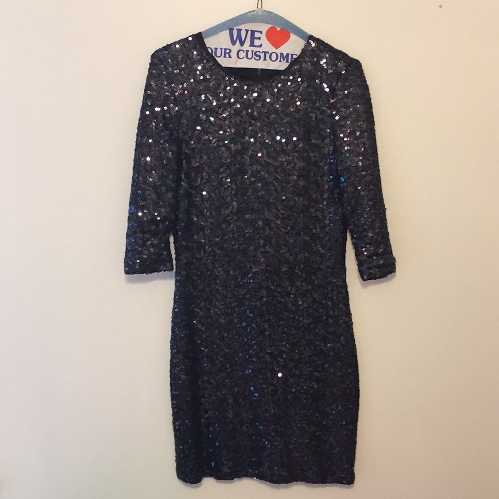 Sequin knee length dress